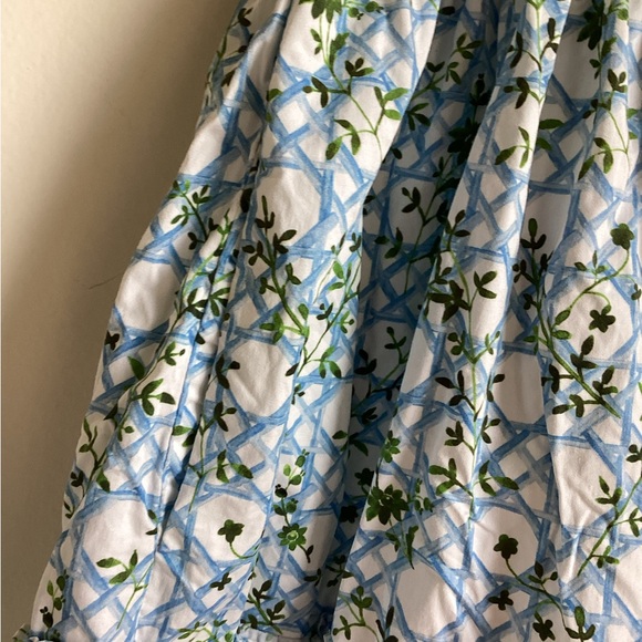 Hill House Home The Ellie Nap Dress Blue Basketweave Vine Size XS - Picture 7 of 14